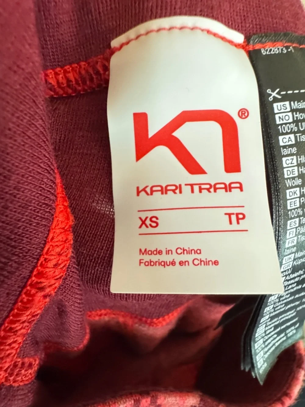 Kari Traa Rose Base Layer Set - 100% Merino Wool - Rouge Red. XS - Picture 14 of 15